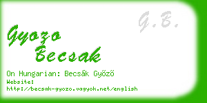 gyozo becsak business card