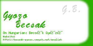 gyozo becsak business card